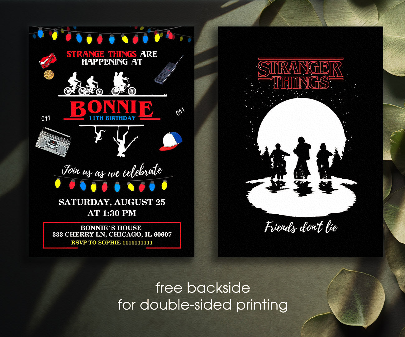 Stranger Things customizable invitation template | Share or Print | JQ831