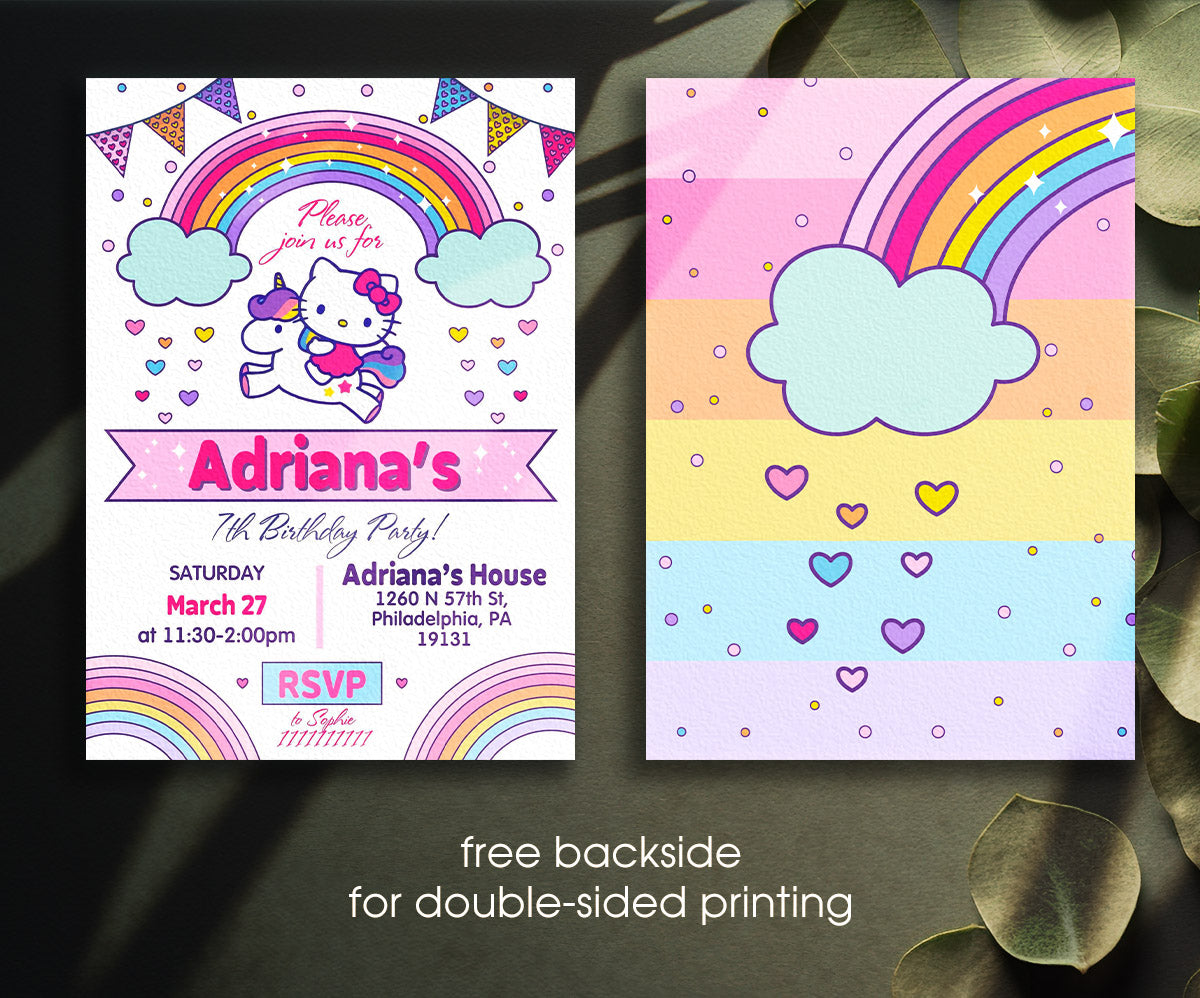 Hello Kitty Sanrio customizable invitation template | Share or Print | GA882