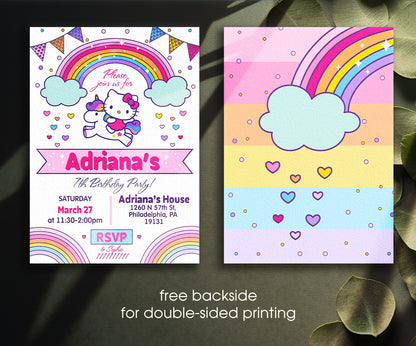 Hello Kitty Sanrio customizable invitation template | Share or Print | GA882
