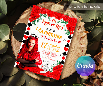 Descendants The Rise of Red Disney customizable invitation template | Share or Print | ID857