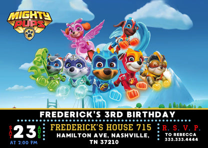 PAW Patrol customizable invitation template | Share or Print | RJ280