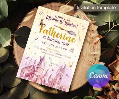 Harry Potter customizable invitation template | Share or Print | MB939