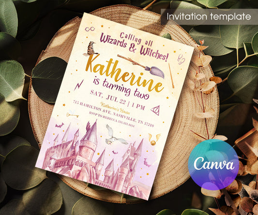 Harry Potter customizable invitation template | Share or Print | MB939