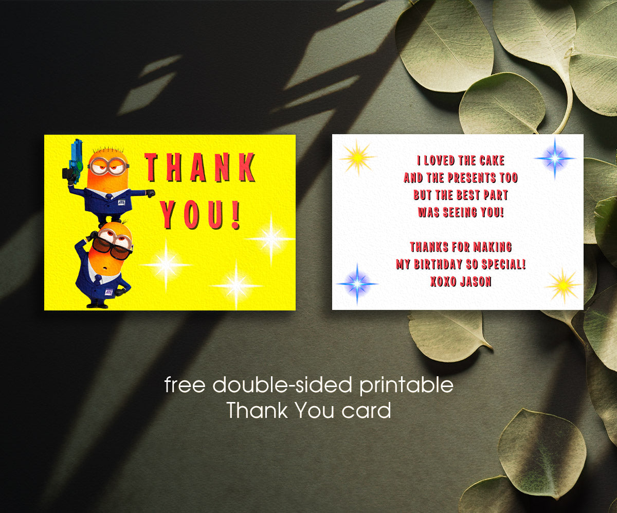 Despicable Me Minions customizable invitation template | Share or Print | NK991