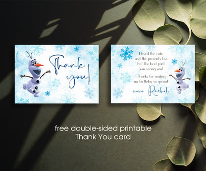 Frozen Elsa customizable invitation template | Share or Print | girl | CA917