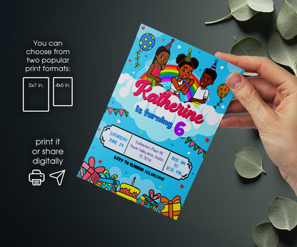Gracie's Corner Music customizable invitation template | Share or Print | girl | AJ420
