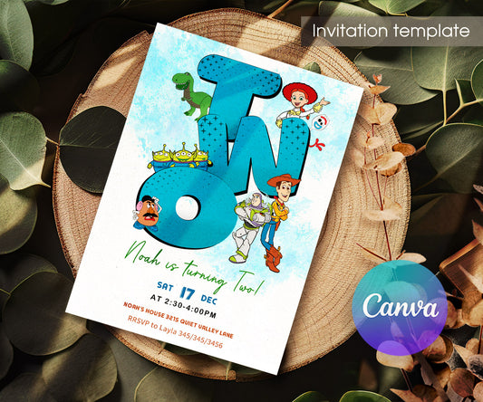 Toy Story Woody customizable invitation template | Share or Print | KM983