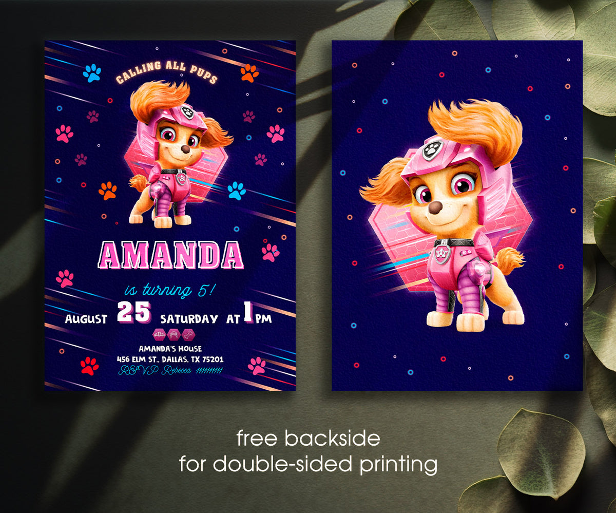 PAW Patrol customizable invitation template | Share or Print | AJ456