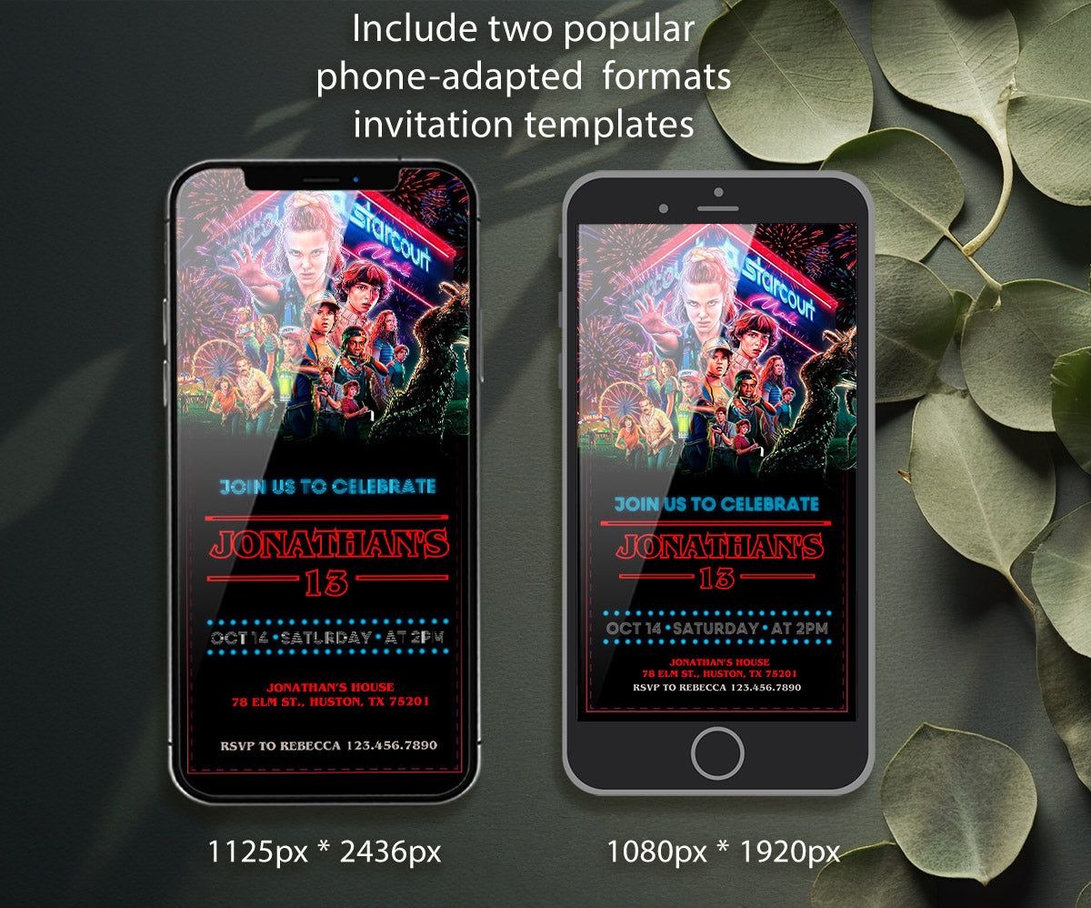 Stranger Things customizable invitation template | Share or Print | LE768