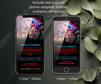 Stranger Things customizable invitation template | Share or Print | LE768