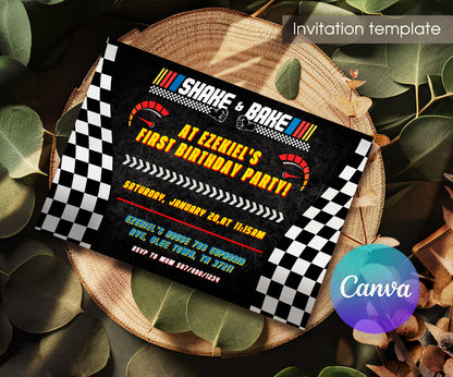Nascar Racing Ricky Bobby customizable invitation template | Share or Print | boy | ZR624