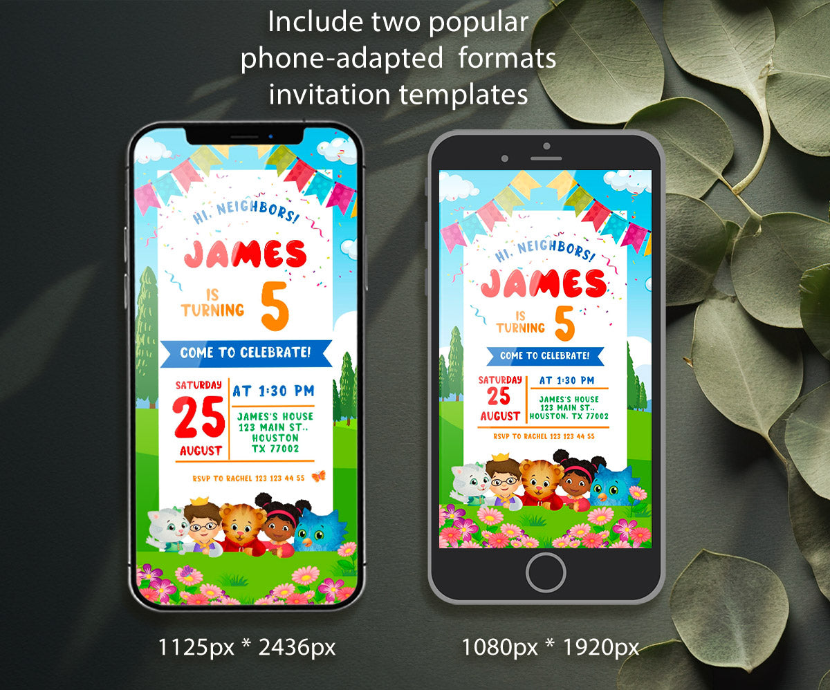 Daniel Tiger's Neighborhood customizable invitation template | Share or Print | SQ808