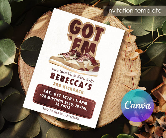 Sneaker Ball Air Jordan Nike customizable invitation template | Share or Print | RM957