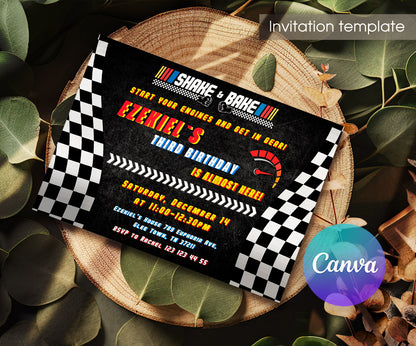 Nascar Ricky Bobby customizable invitation template | Share or Print | boy | CQ094