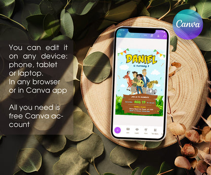 Wild Kratts Creature Hero customizable invitation template | Share or Print | TN000