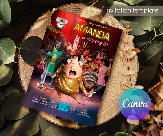 Sing Two Karaoke customizable invitation template | Share or Print | SU855