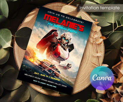 Transformers Rescue Bots customizable invitation template | Share or Print | boy | MV767