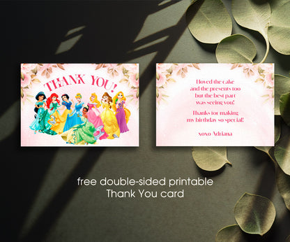 Disney Princess customizable invitation template | Share or Print | girl | VO257