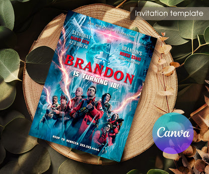 Ghostbusters customizable invitation template | Share or Print | YI976