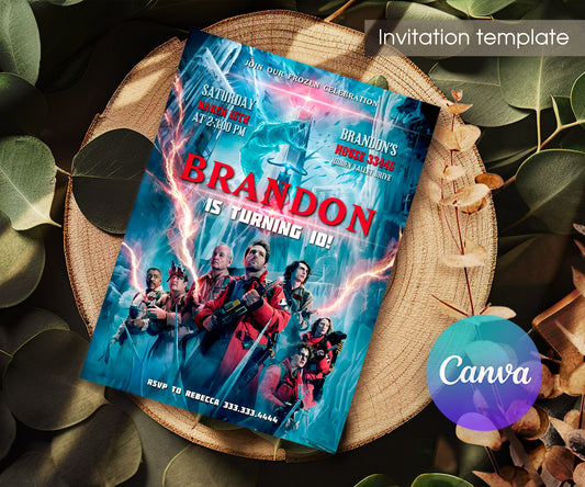 Ghostbusters customizable invitation template | Share or Print | YI976