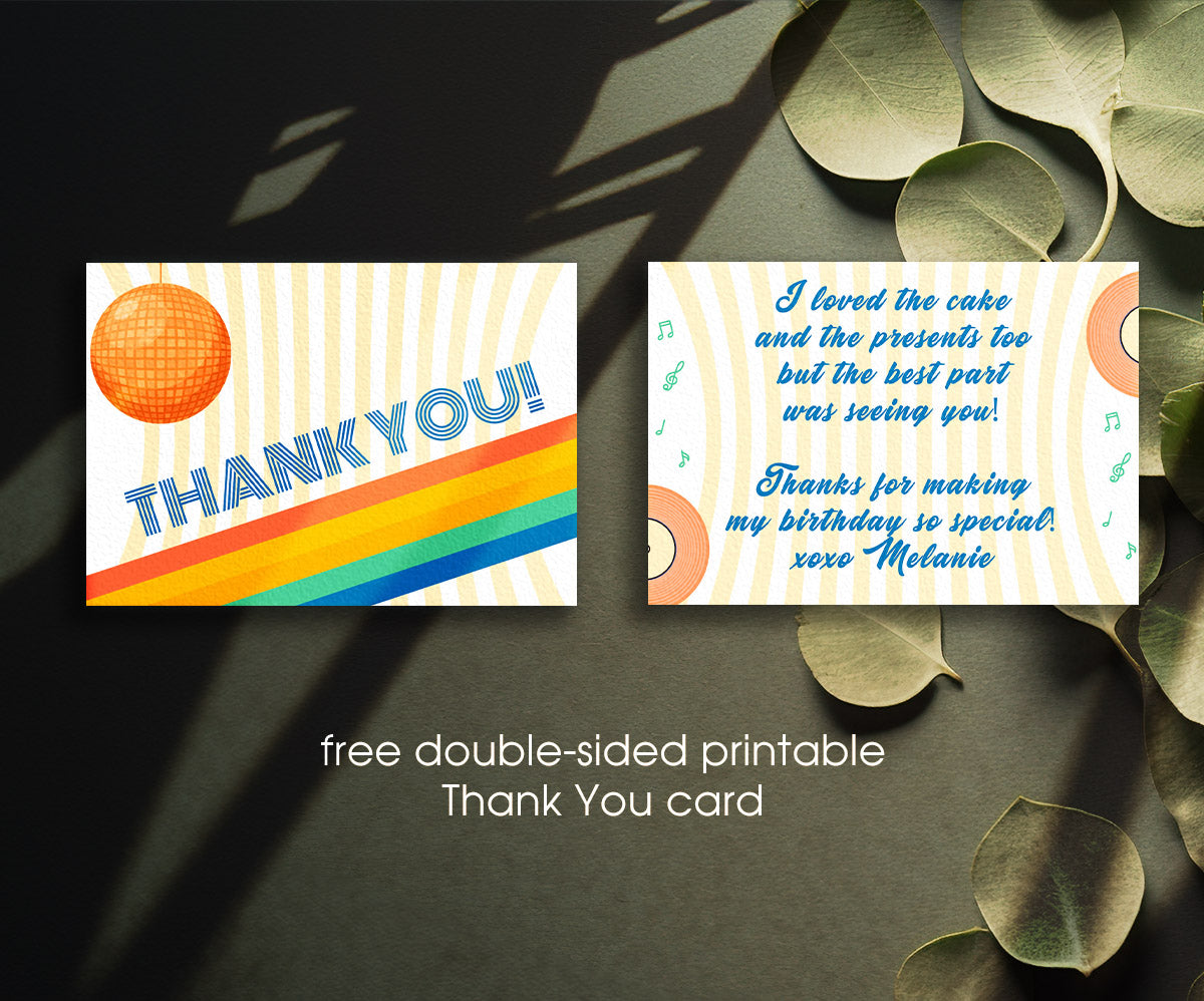 Disco Party 80th 90th customizable invitation template | Share or Print | YQ686