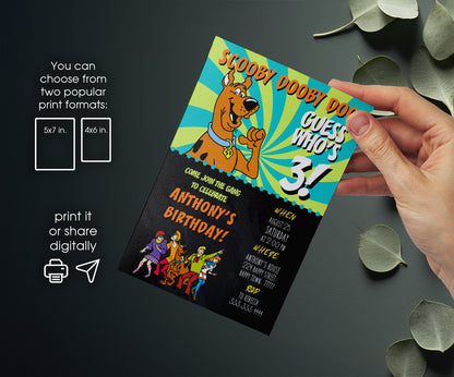Scooby-Doo customizable invitation template | Share or Print | OQ873