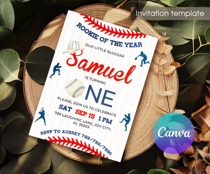 Baseball MLB Sport customizable invitation template | Share or Print | boy | XV750