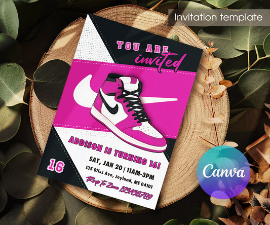 Sneaker Ball Air Jordan Nike customizable invitation template | Share or Print | VW192