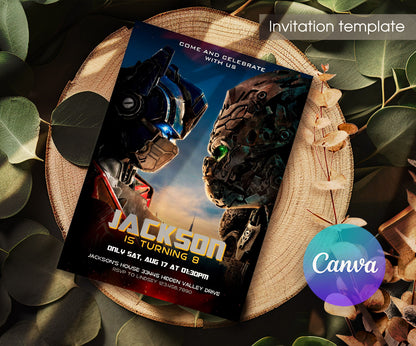 Transformers Rescue Bots customizable invitation template | Share or Print | boy | MY341