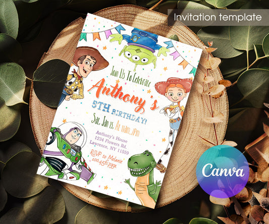 Toy Story Woody customizable invitation template | Share or Print | VI810