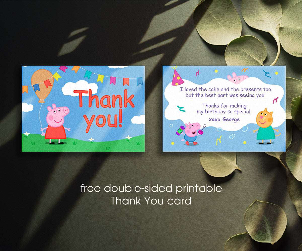 Peppa Pig customizable invitation template | Share or Print | girl | OU490