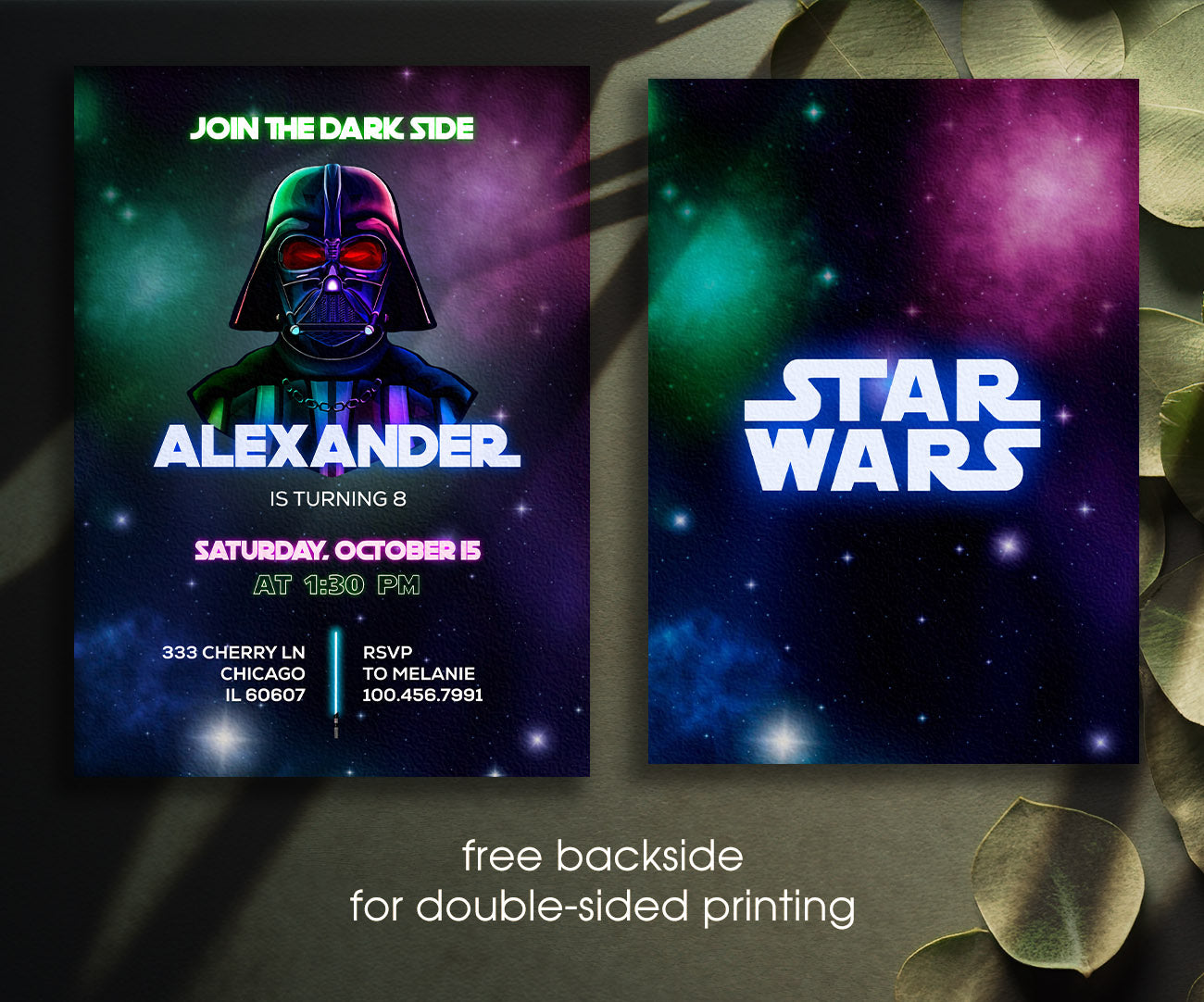 Star Wars Darth Vader customizable invitation template | Share or Print | boy | SQ699