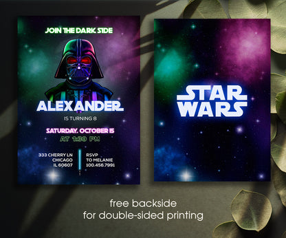 Star Wars Darth Vader customizable invitation template | Share or Print | boy | SQ699