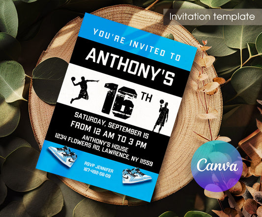 Sneaker Ball Air Jordan Nike customizable invitation template | Share or Print | TH647
