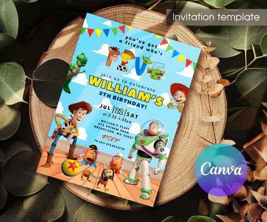 Toy Story Woody customizable invitation template | Share or Print | IQ091