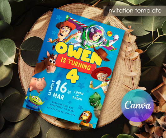 Toy Story Woody customizable invitation template | Share or Print | CS205