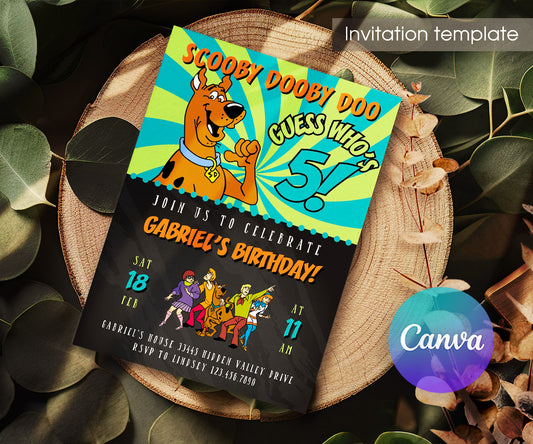 Scooby-Doo customizable invitation template | Share or Print | WP378