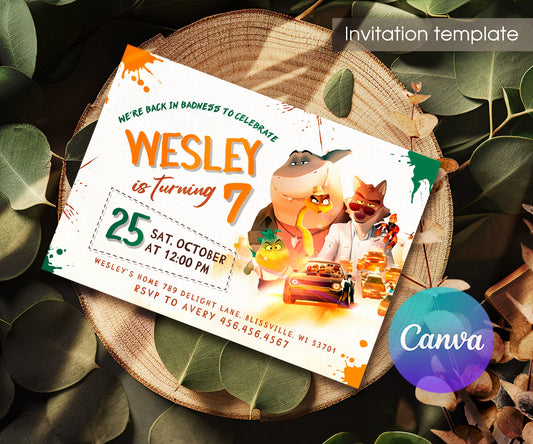 Bad Guys customizable invitation template | Share or Print | UR531