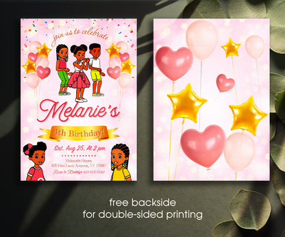 Gracie's Corner Music customizable invitation template | Share or Print | girl | HM349