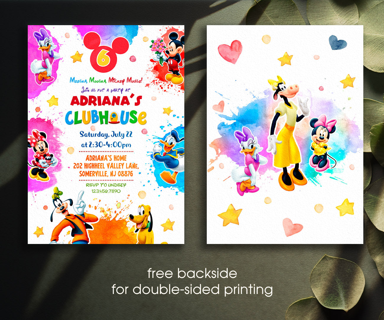 Clubhouse Mickey Mouse customizable invitation template | Share or Print | VB381