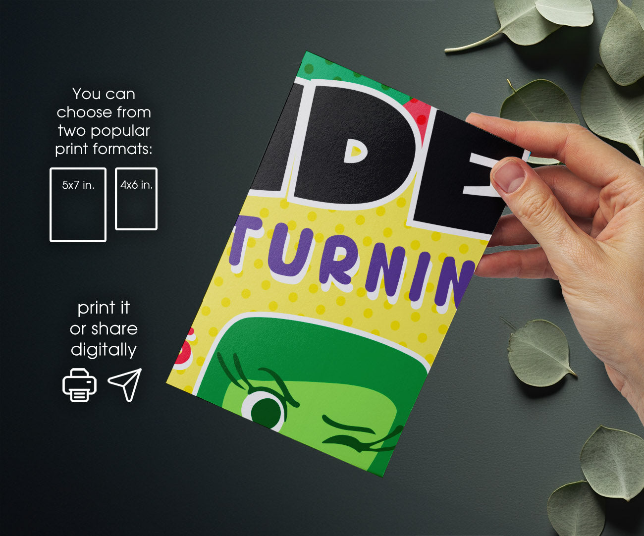 Inside Out 2 customizable invitation template | Share or Print | JH116