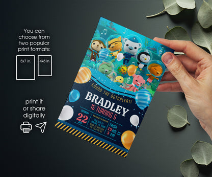 Octonauts customizable invitation template | Share or Print | ZW114