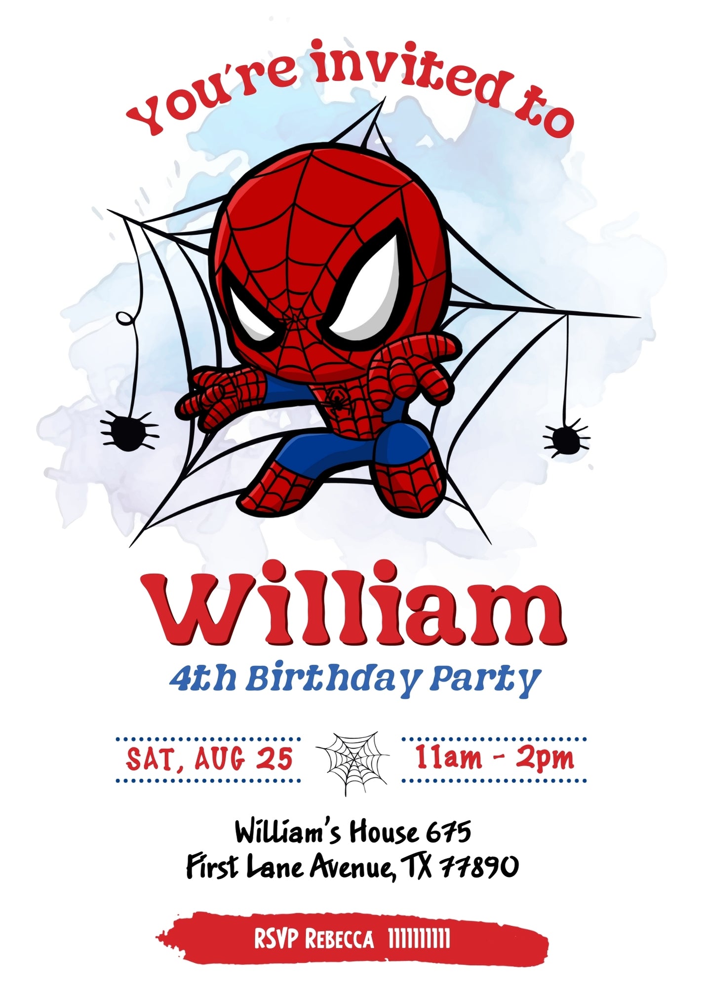 Spidey and His Amazing Friends customizable invitation template | Share or Print | boy | NJ405