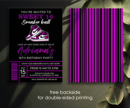 Sneaker Ball Air Jordan Nike customizable invitation template | Share or Print | LB916