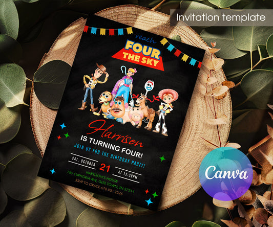 Toy Story Woody customizable invitation template | Share or Print | PS981