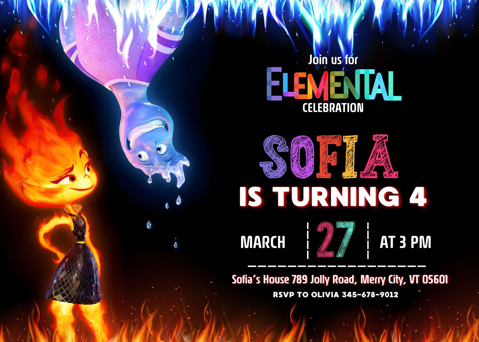 Elemental customizable invitation template | Share or Print | BZ586