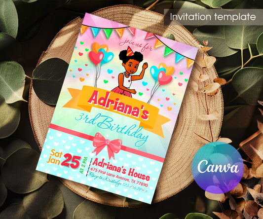 Gracie's Corner Music customizable invitation template | Share or Print | girl | XL751