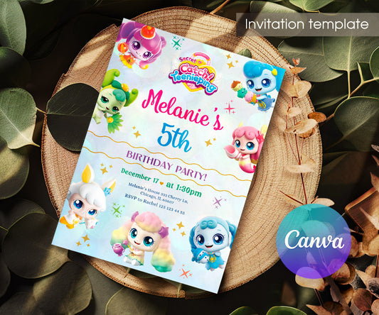 Catch Teenieping customizable invitation template | Share or Print | girl | GP451