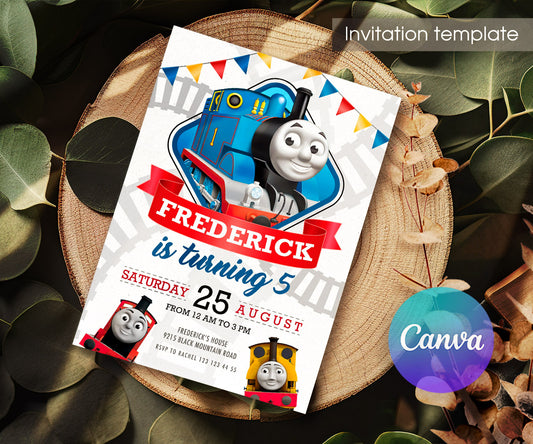 Thomas Train & Friends customizable invitation template | Share or Print | UF923