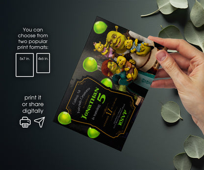 Shrek customizable invitation template | Share or Print | DU811